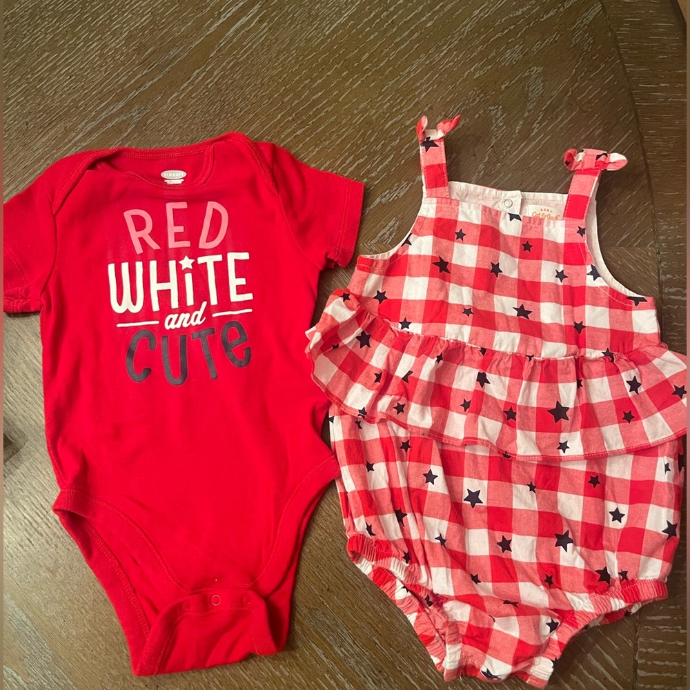 Bundle red white and blue baby